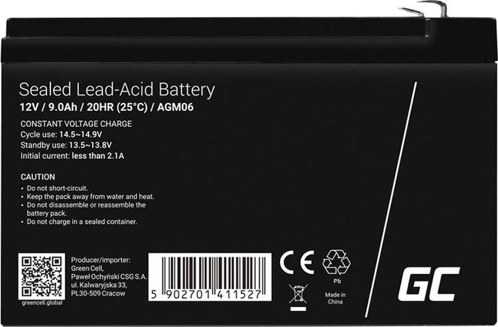 Produktbild GreenCell AGM06 (12 V, 9 Ah)