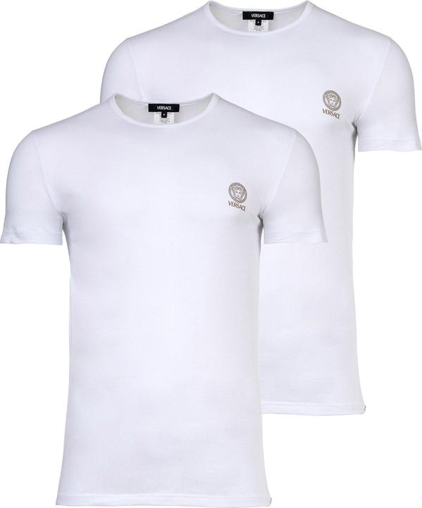 Produktbild Versace T-Shirt Bi-Pack Jersey Topeka Bi-Stretch Cotton Organic New Logo (3XL)