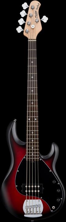 Produktbild Bassgitarre, S.U.B., StingRay RAY5, Ruby Red Burst Satin (E-Gitarre, Basswood, Maple)