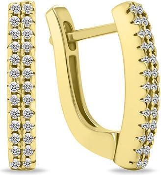 Produktbild Brilio Silver - Elegant gold-plated earrings with zircons EA660Y
