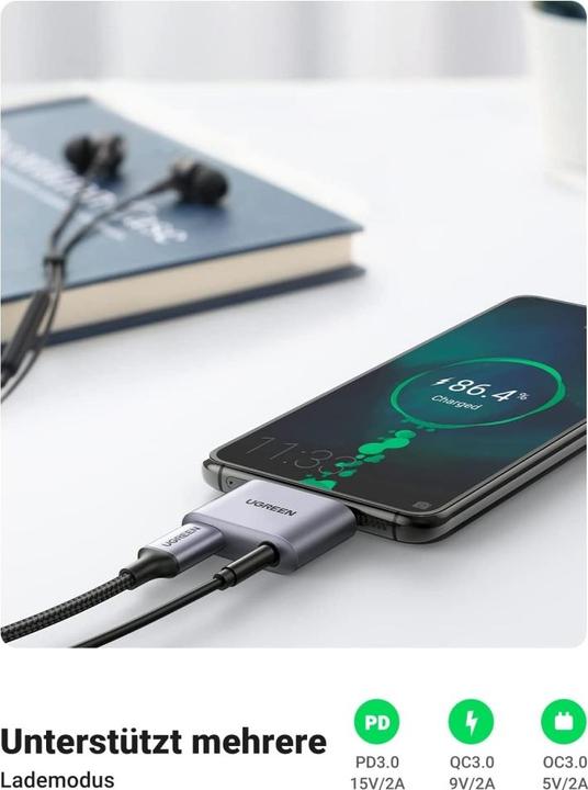 Produktbild Ugreen USB-C zu 3.5mm Audio Adapter mit DAC Chip