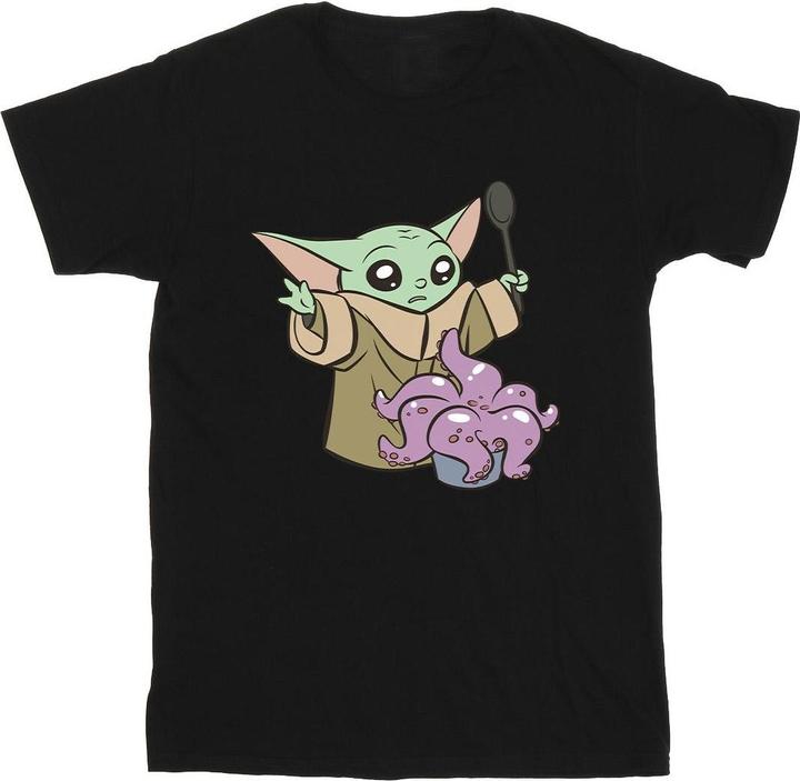 Actual product image Star Wars Mens The Mandalorian Spooky Cooking T-Shirt (M)