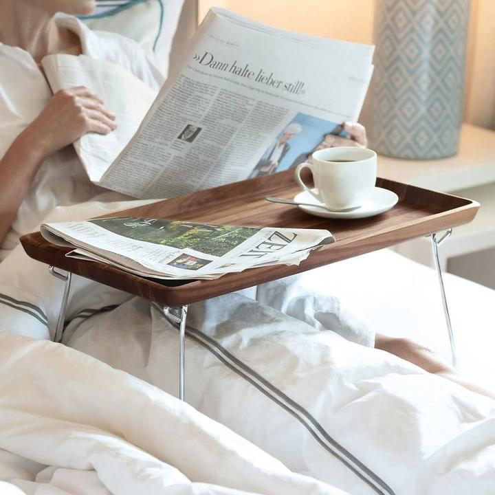 Image du produit Continenta Bett-Tablett, Walnuss, 53x32x7cm