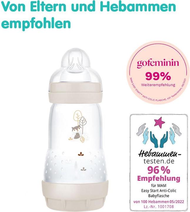 Actual product image MAM Easy Start Anti-Colic matt, 260 ml, Fuchs (260 ml)
