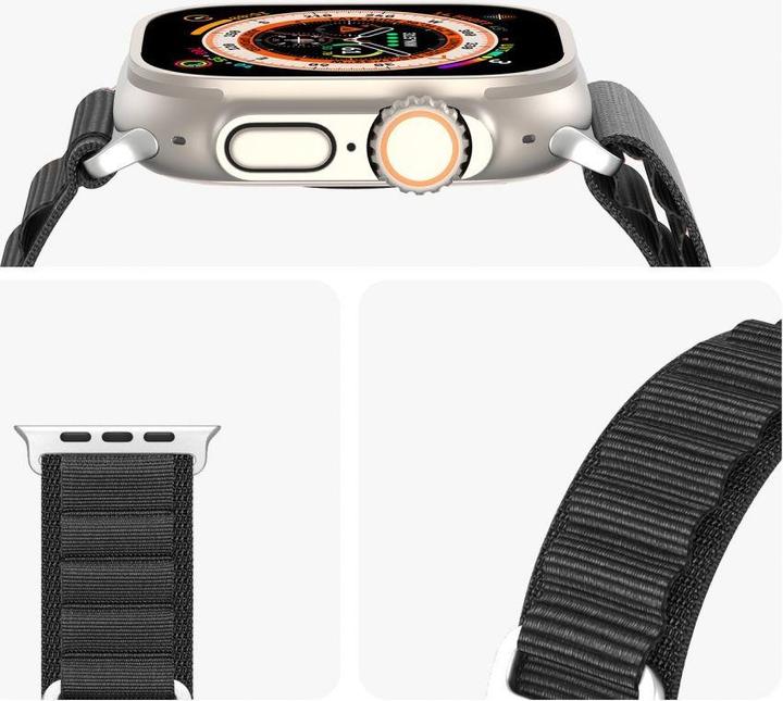 Actual product image Dux Ducis Sport Buckle Strap (44 mm, 45 mm, 42 mm, 49 mm, Nylon, Apple Watch Ultra, Apple Watch Series 2, Apple Watch Series 3, Apple Watch Series 1, Apple Watch Series 4, Apple Watch Series 5, Apple Watch Series 6, Apple Watch Series 7, Apple Watch Series 8, Apple Watch Series 9, Apple Watch SE, Apple Watch Ultra 2)