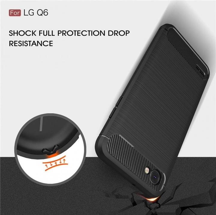 Image du produit Screenguard LG Q6 Cover Carbon Brushed Soft TPU (LG Q6)