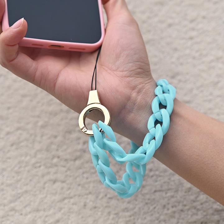Produktbild PhoneLook Universalarmband Befestigung für Schale/Gabel Telefon bunte Kette Hellblau