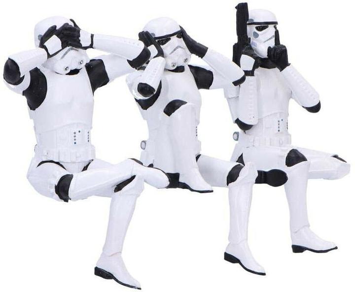 Actual product image Nemesis Now Stormtrooper figurines Three Wise Sitting Stormtroopers 11 cm