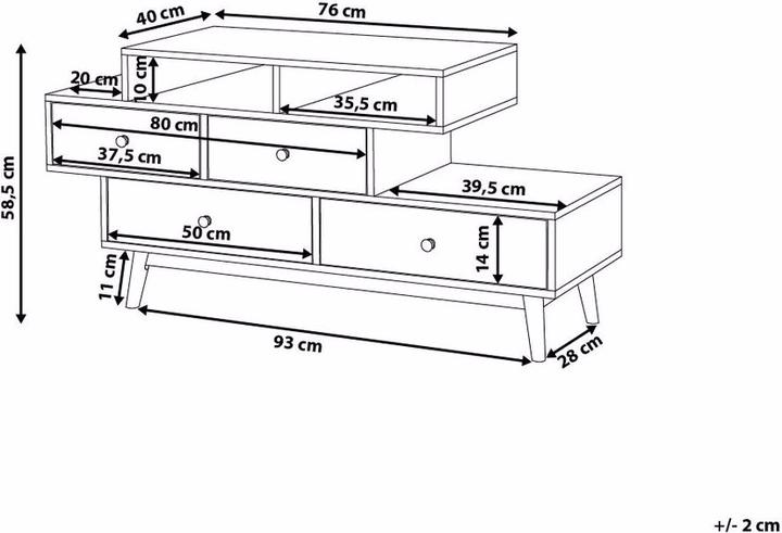 Actual product image Beliani Irvine (119.5 x 40 x 58.5 cm)