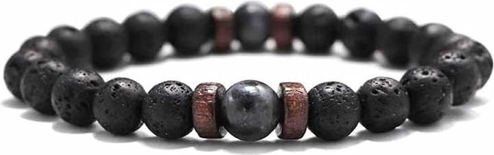 Produktbild Cbx Elastisches Perlen Armband Lava Rock