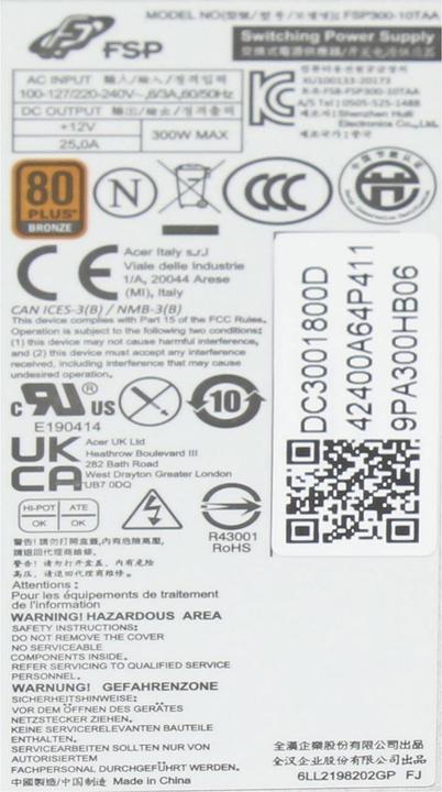Actual product image Acer DC.3001B.00A (300 W)