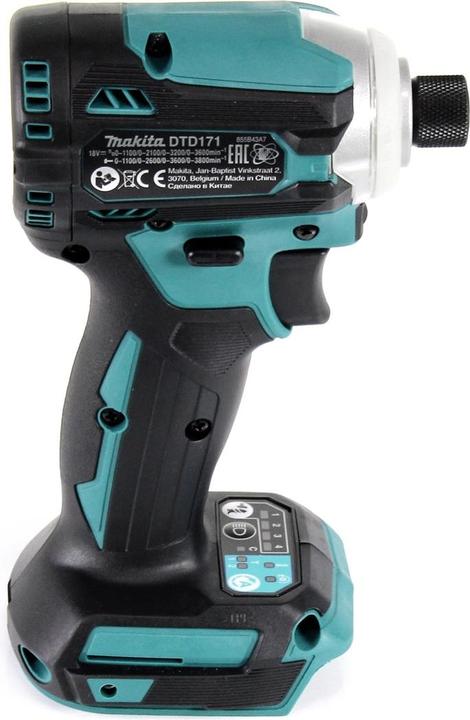 Produktbild Makita DTD 171 F1 Akku Schlagschrauber 18V 170Nm 1/4" Brushless + 1x Akku 3,0Ah - ohne Ladegerät (Akkubetrieb)