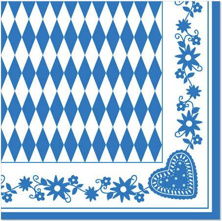 Produktbild Papstar Bayrisch Blau (50 x, 40 x 40 cm)