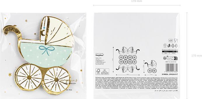 Image du produit Partydeco Napkins (20 x, 14 x 15 cm)