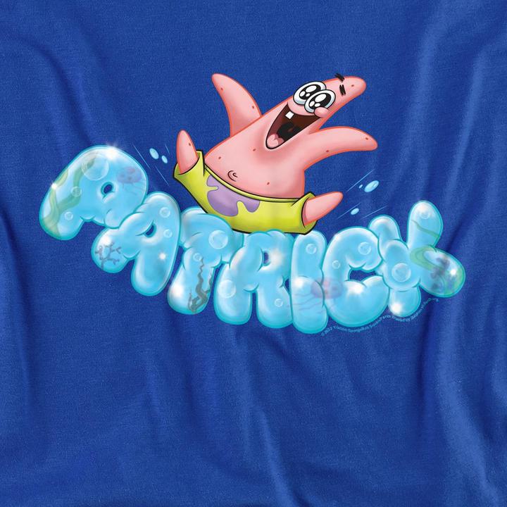 Actual product image Spongebob Squarepants Unisex Adult Happy Go Lucky Patrick Star T-Shirt (M)