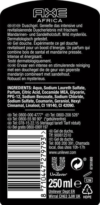 Actual product image AXE Africa (250 ml)