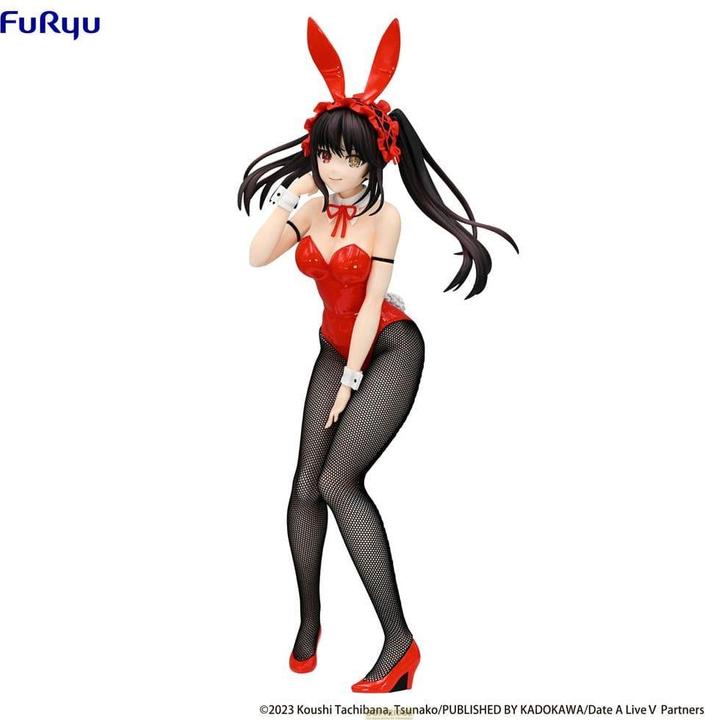 Actual product image Furyu Date A Live BiCute Bunnies PVC Statue Kurumi Tokisak 29 cm