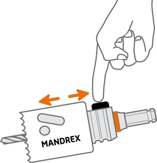 Produktbild Mandrex Bimetall M42 Lochsäge XtraTief 300, 44mm (44 Millimeter)