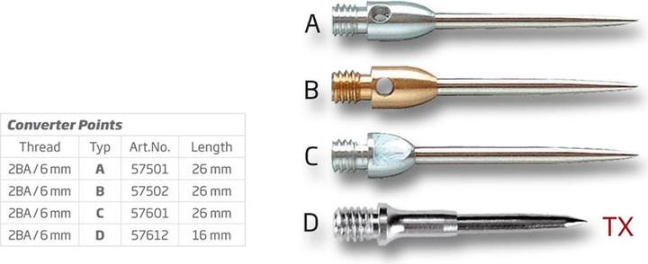 Actual product image Bull's Steel tips KP 2BA