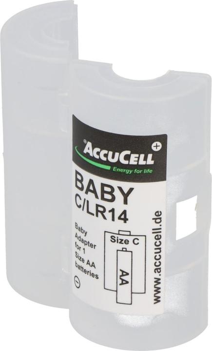 Produktbild Panasonic 2x Adapter C, Baby, LR14 und eneloop Akku NiMH, Mignon, AA, HR06 (2 Stk., R14, C, 2000 mAh)