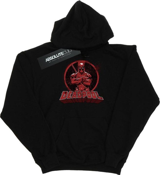 Immagine prodotto Deadpool Crossed Arms Logo Felpa con Cappuccio Uomo (XXL)