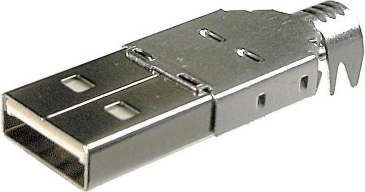 Image du produit Tru Components Connecteur USB A à confectionner soi-même Connecteur mâle, droit USB A Contenu : 100 pièces