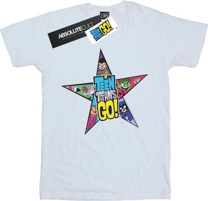 Actual product image Boys Teen Titans Go Star Logo T-Shirt (140, 146)
