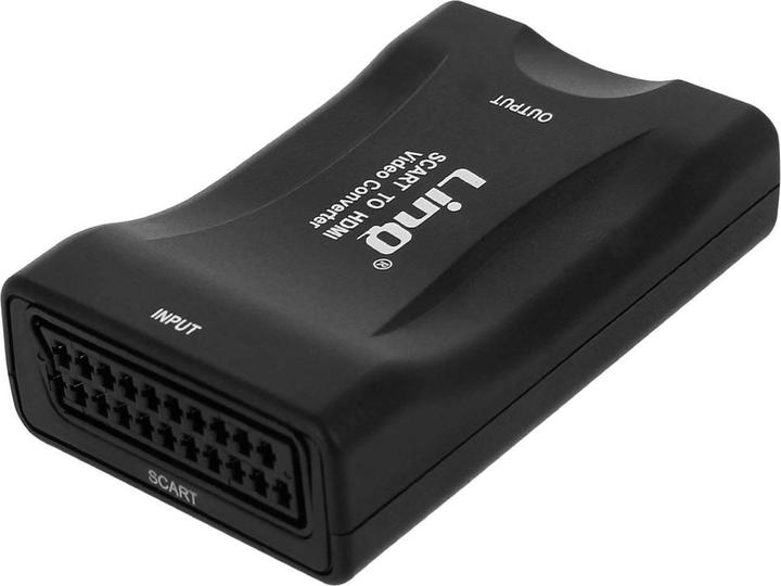 Image du produit LinQ Adaptateur vidéo 1080P SCART / HDMI, SCART-HDMI by - Noir (HDMI, 5 cm)