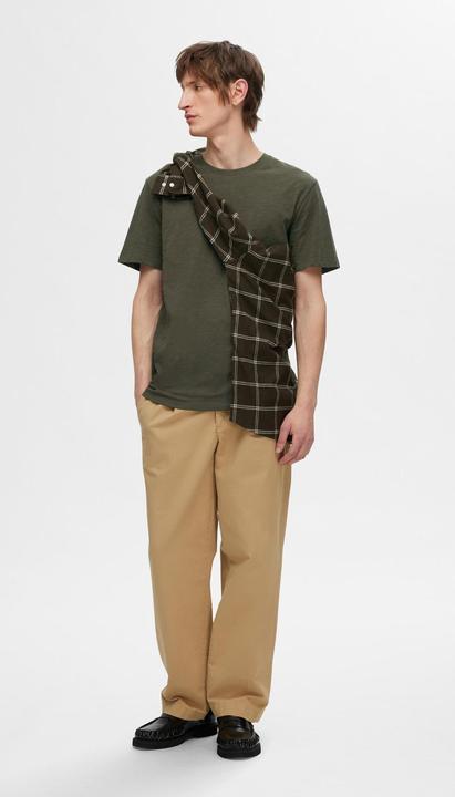 Actual product image Selected Homme Flame yarn cotton T-shirt (XL)