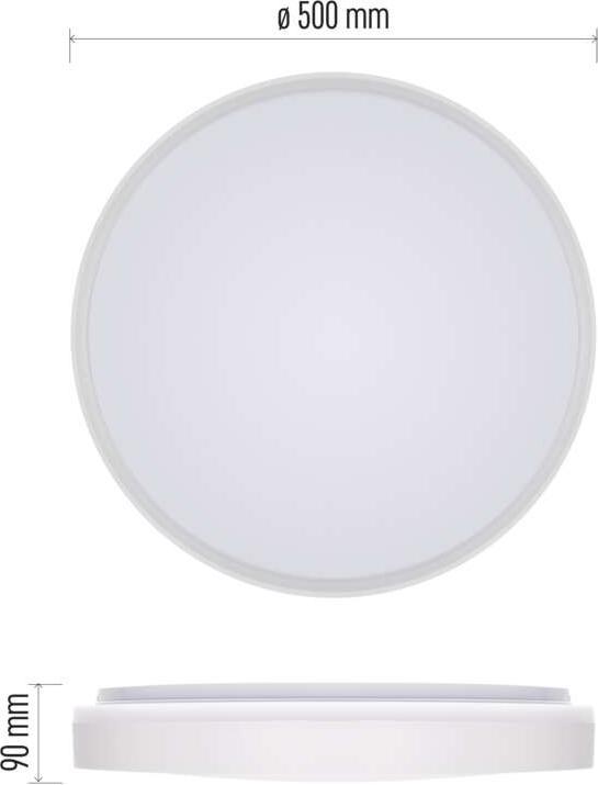 Immagine prodotto Emos Luce LED LIVI 50 cm, 45 W, bianco caldo-freddo, dimmerabile con telecomando (2700 lm)