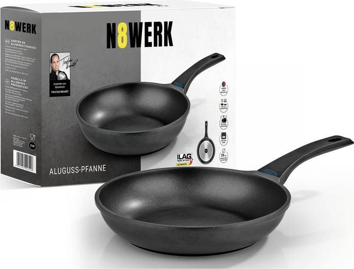 Immagine prodotto N8werk Padella 28 cm (28 cm, Padella per friggere, Alluminio pressofuso)