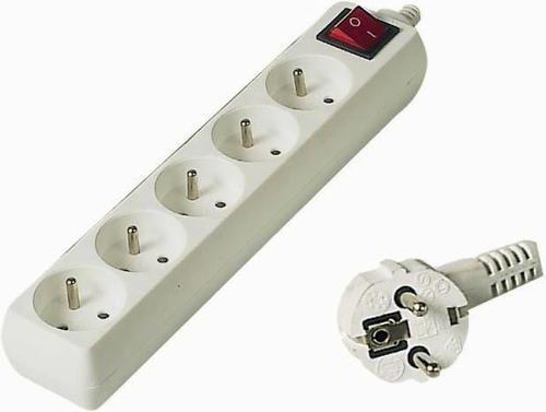 Produktbild PremiumCord PP5K-03 power extension 5 AC outlet(s) White (5 x, CEE 7/5, 3 m)
