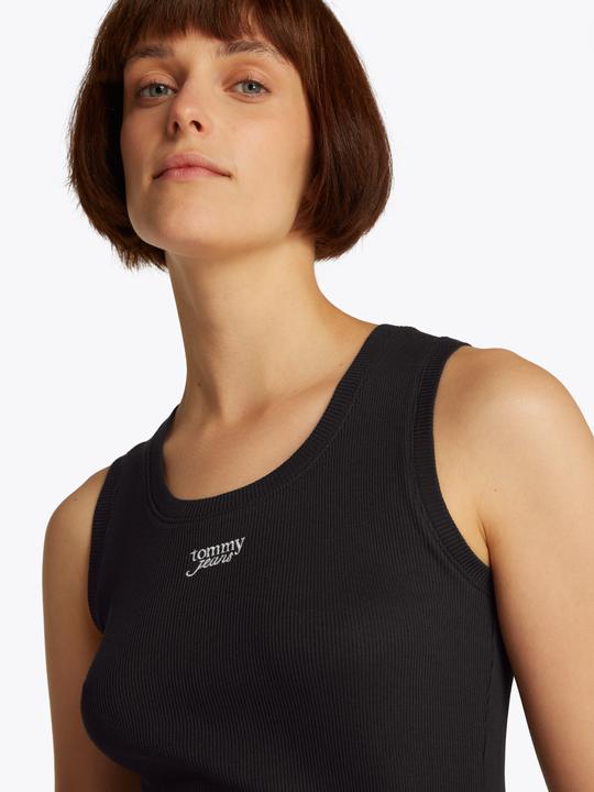 Actual product image Tommy Jeans Tjw Slim Script Rib Tank Top (S)