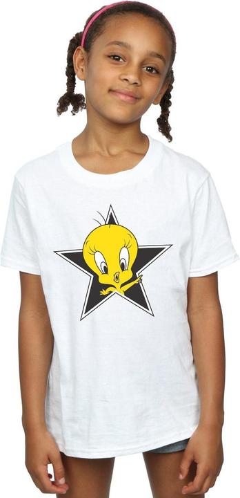 Actual product image Looney Tunes Girls Tweety Pie Star Cotton T-Shirt (140, 146)