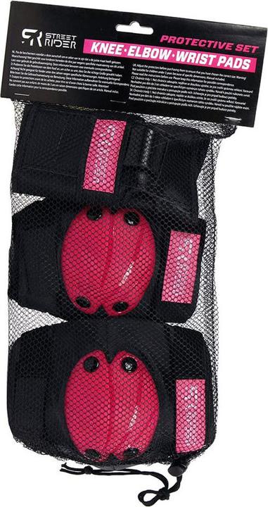 Van Manen Veenendaal Van Manen Skater Sicherheits-Set Gr.M 6tlg rosa/schwarz (M, Ellbogenschoner, Knieschoner, 6 Stück)