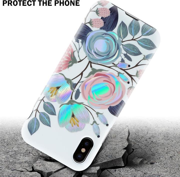 Immagine prodotto Cadorabo IMD TPU Colorful Flowers & Leaves Cover (Apple iPhone XS Max)