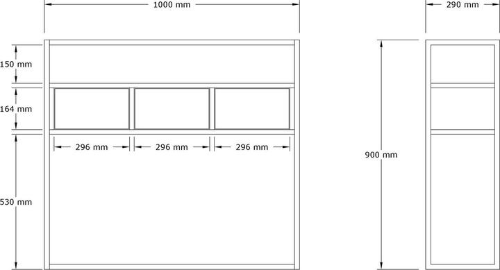 Nutritional values and ingredients Kalune Design Guarda (100 x 29 x 90 cm)