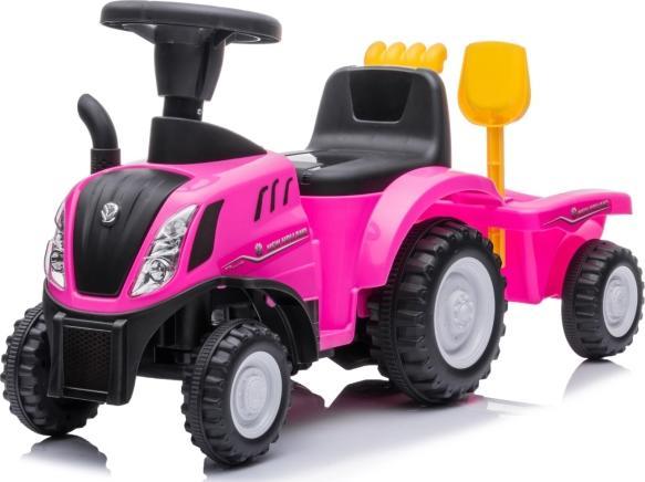 Actual product image Megaleg New Holland T7 Gå-Traktor med Trailer og vaerktøj, Pink
