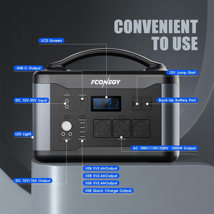 Image du produit Fconegy PC1000W (1280 Wh, 17.50 kg)