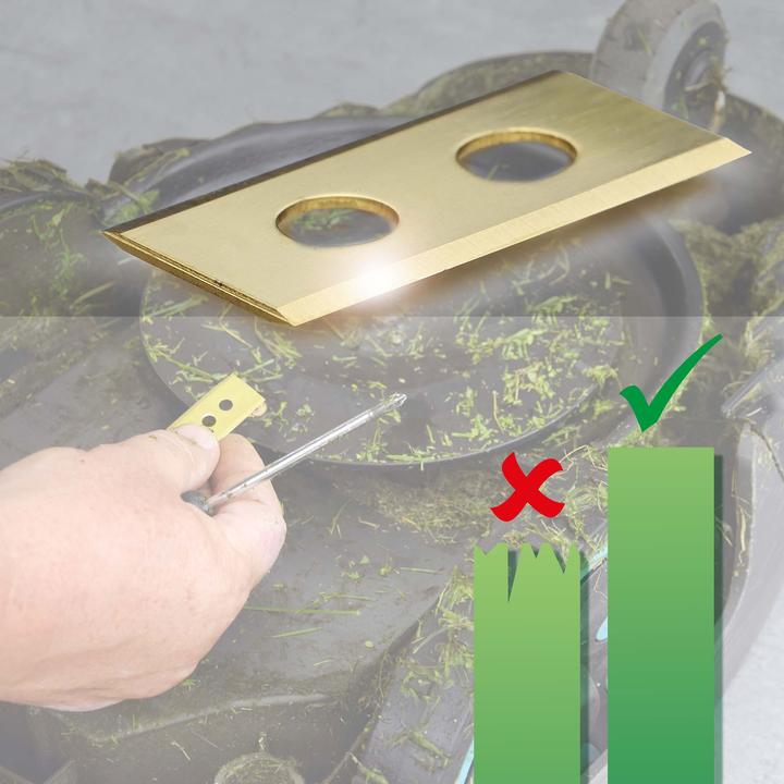 Image du produit Wiltec Lot 18 lames robot tondeuse Inox Titane 36x18mm Tonte gazon pelouse (Tondeuse automatique, Lawn mower blades + replacement blades garden machinery)