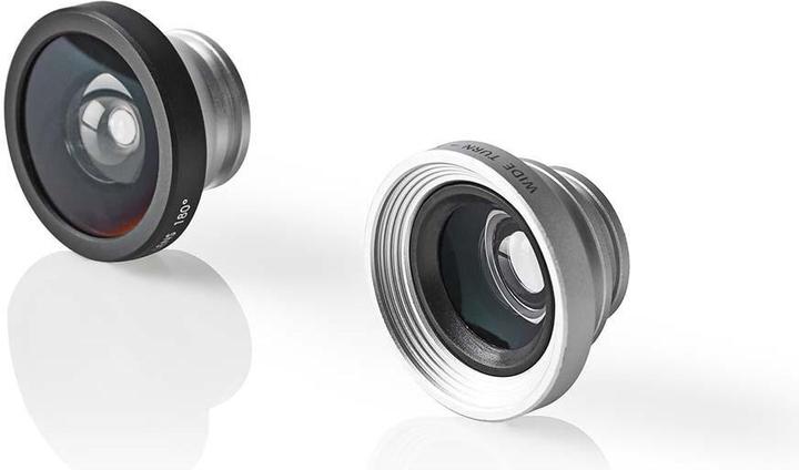 Actual product image Nedis Camera lens set mobile phones - 3-in-1 - macro/wide angle and fisheye - attachable - aluminium