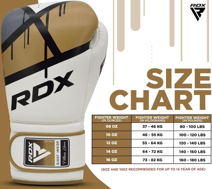 Produktbild Rdx Boxing glove BGR-F7 golden (12 OZ, One Size)