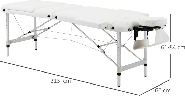 Image du produit Homcom Table de massage avec cadre léger en aluminium, pliable et rembourrée