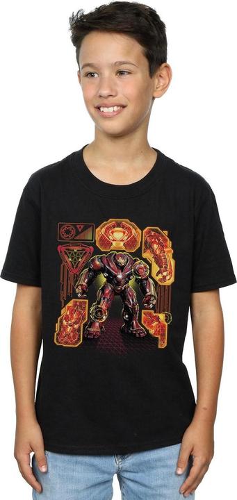 Actual product image Boys Avengers Infinity War Hulkbuster Blueprint T-Shirt (152, 158)