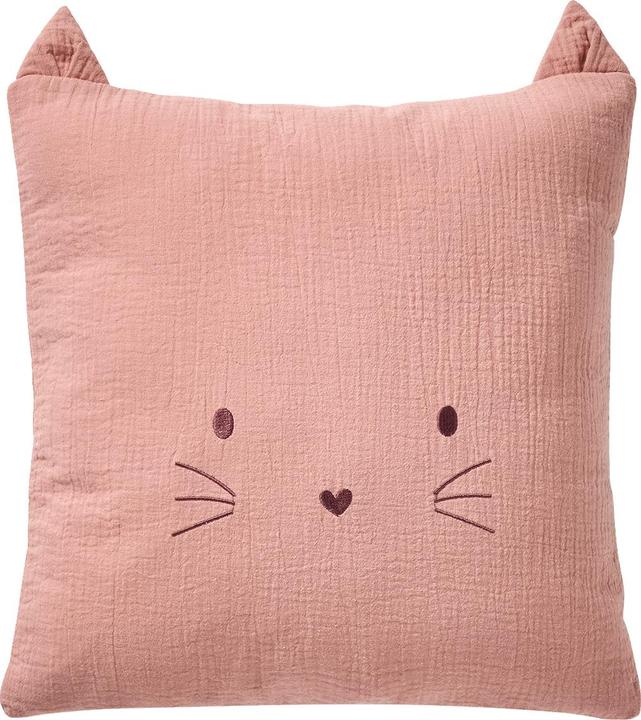 Image du produit Vertbaudet Coussin animal pour chambre d'enfant en mousseline (40 x 40 cm)