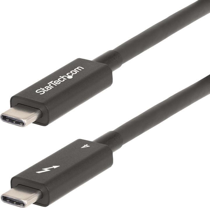 Produktbild StarTech com A40G2MB-TB4-CABLE, Mâle, Mâle, 2 m, Noir, Nickel, 40 Gbit/s (2 m, USB 4.0, USB 3.2)