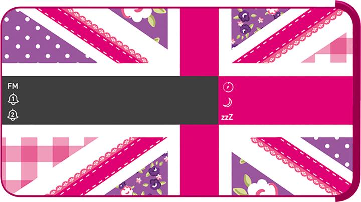 Actual product image Bigben Dual Radio Alarm Clock RR16 - Girls (incl. 3 front panels)