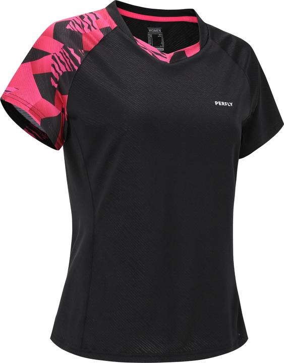 Perfly Damen Badminton T-Shirt - 560 schwarz/neon (M)