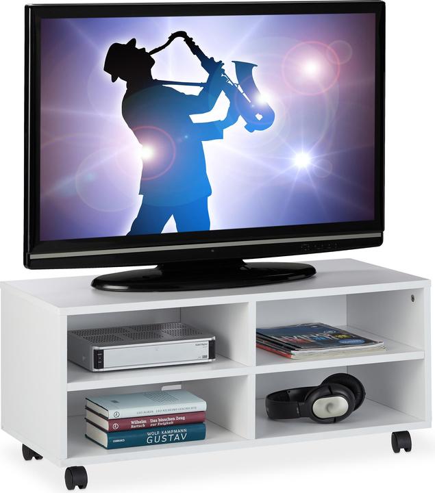 Actual product image Relaxdays Mobile TV Stand (80 x 35 x 35 cm)