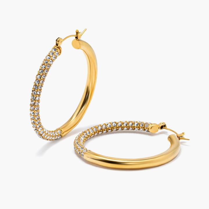 Produktbild Sensora Jewelry Glitter Hoops Ohrringe (Edelstahl)